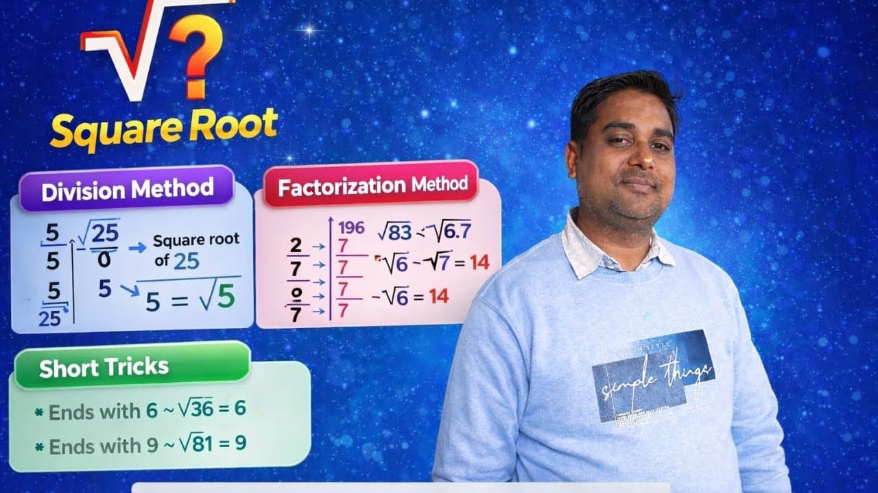 Square root and it's short tricks #maths #ssccgl #education #ytshorts #coaching #upsssc #class10th 