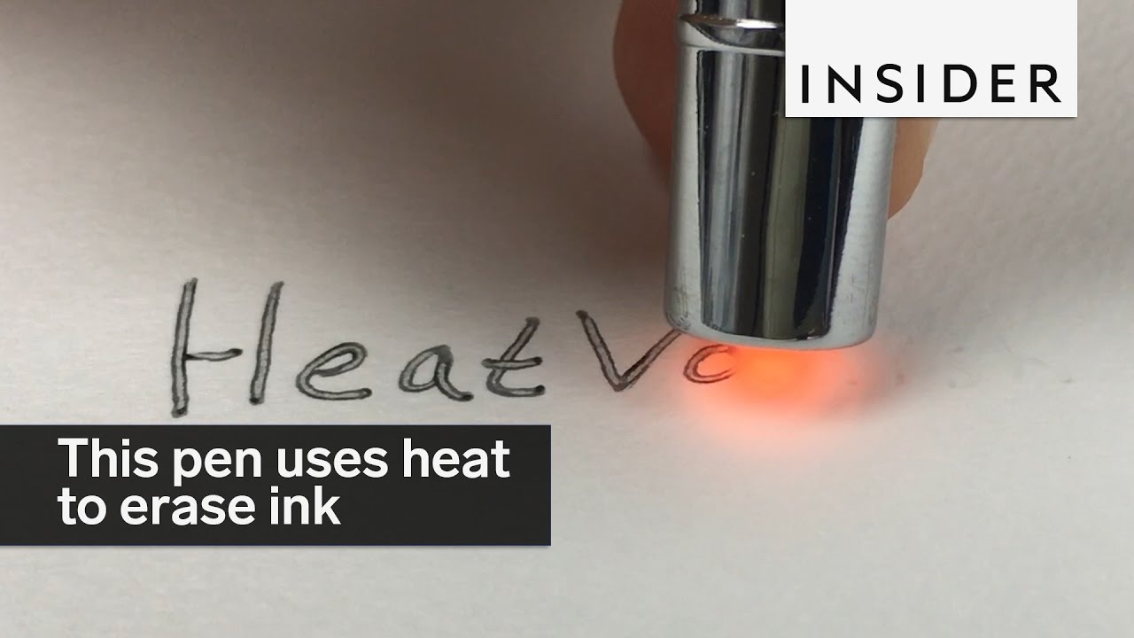 This pen uses heat to erase ink