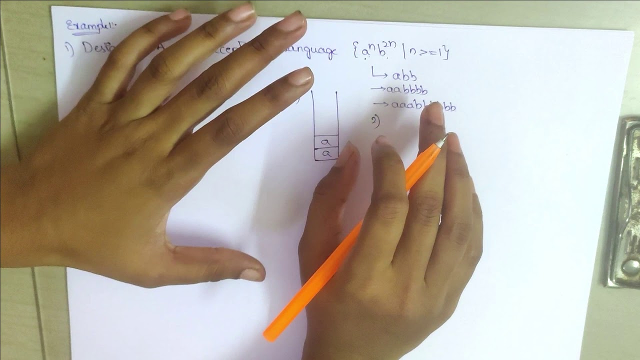 Push Down Automata in telugu