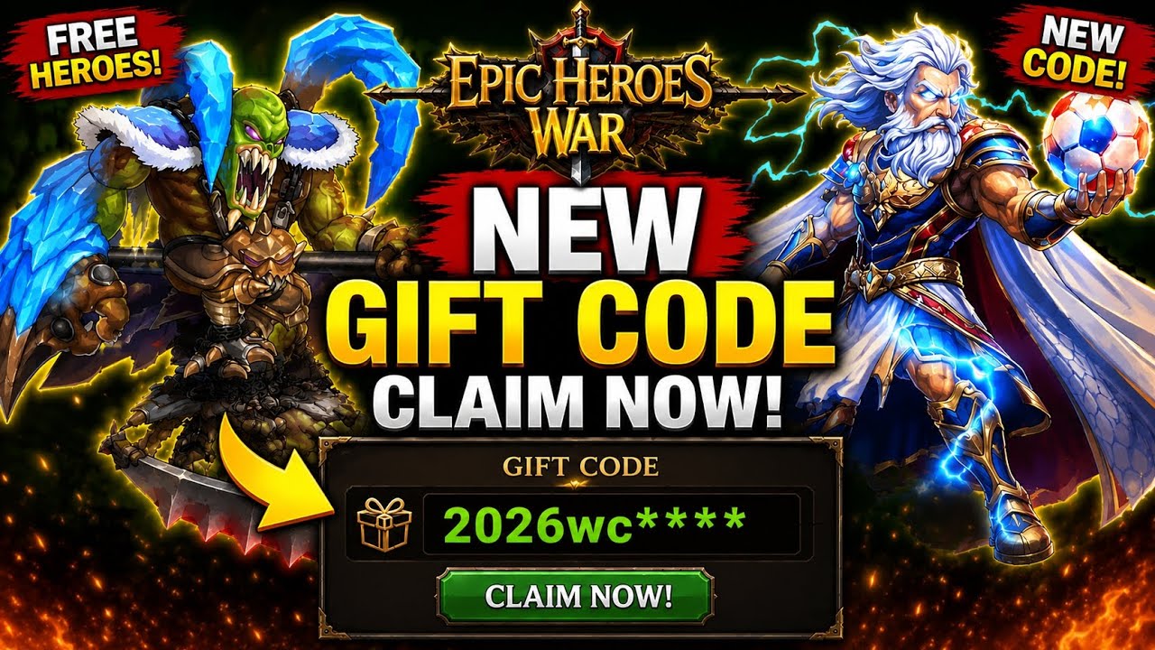 🎁🎉 EPIC HEROES WAR NEW GIFT CODE WC ZEUS RELEASED🎁🎉 CLAIM NOW 🥳🎉