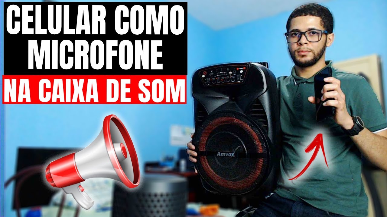Usando o celular como microfone na caixa de som bluetooth