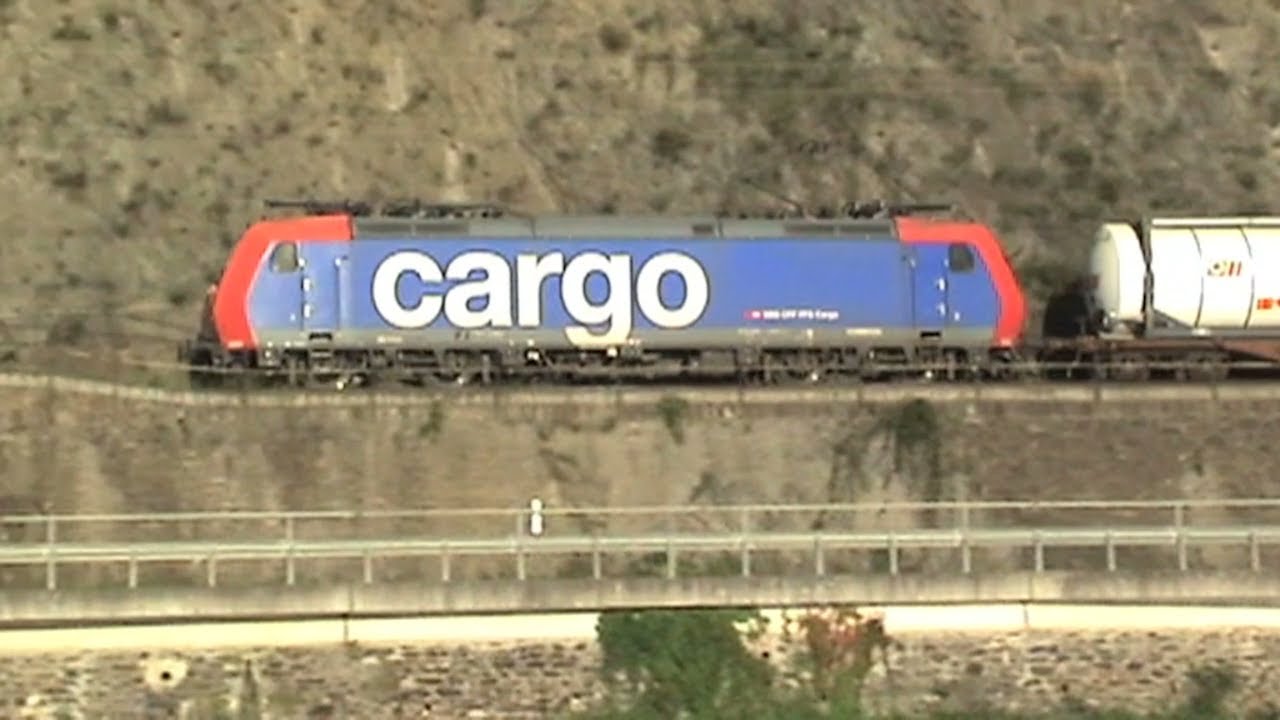 Züge Nordportale Loreley Tunnel, SBB Cargo Re482, ICE-T, 2x 101, 2x 185, 152, 143, 427, 2x 428