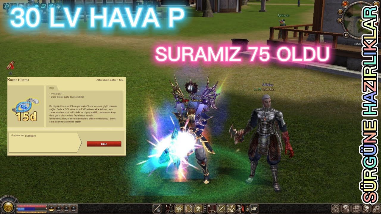 30 LV HAVA P / BÜYÜLÜ SURAMIZ 75 !! / 15 GÜN NAZAR ÇIKARDIK SONUNDA /TEMİZ KARLAR #metin2 #metin2tr