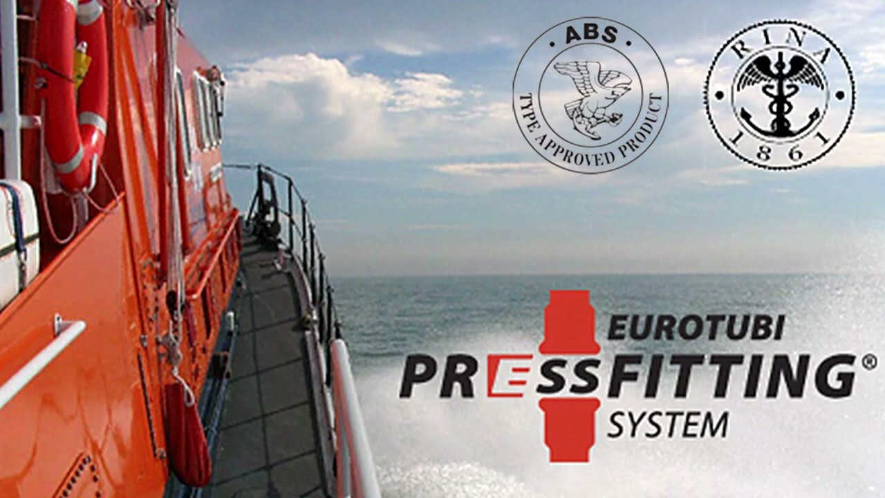 Pressfitting in acciaio inox 316L per impianti di acqua potabile sulle navi