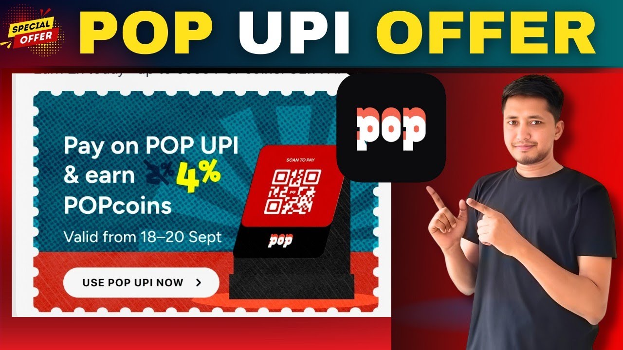 Pop App Loot UPI Send Money Offer 🤑 Earn Par Transaction 4% POP Coin 🪙 Unlimited Loot 