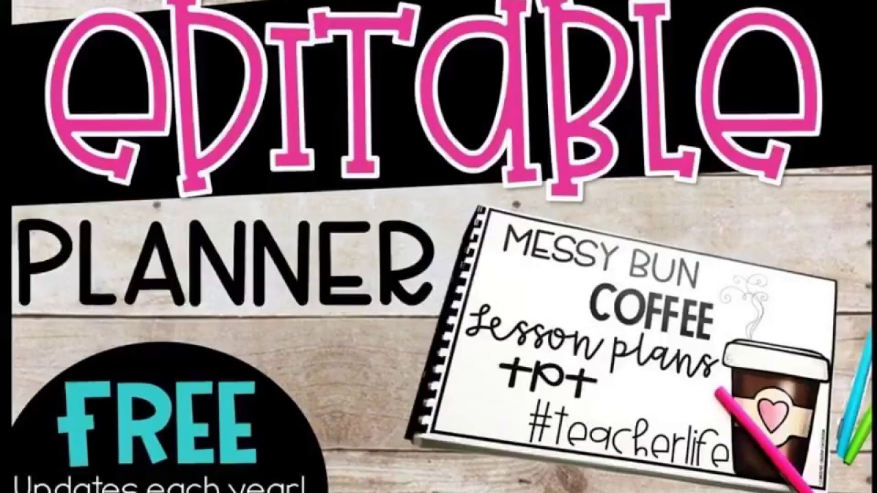 Editable Teacher Calendar