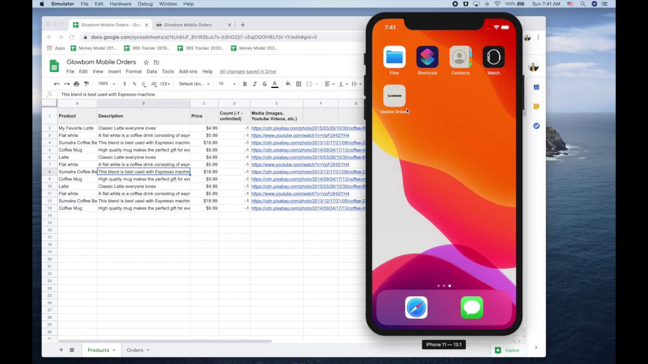 Mobile Orders - Create your own mobile ordering app without code, using a Google Sheet.