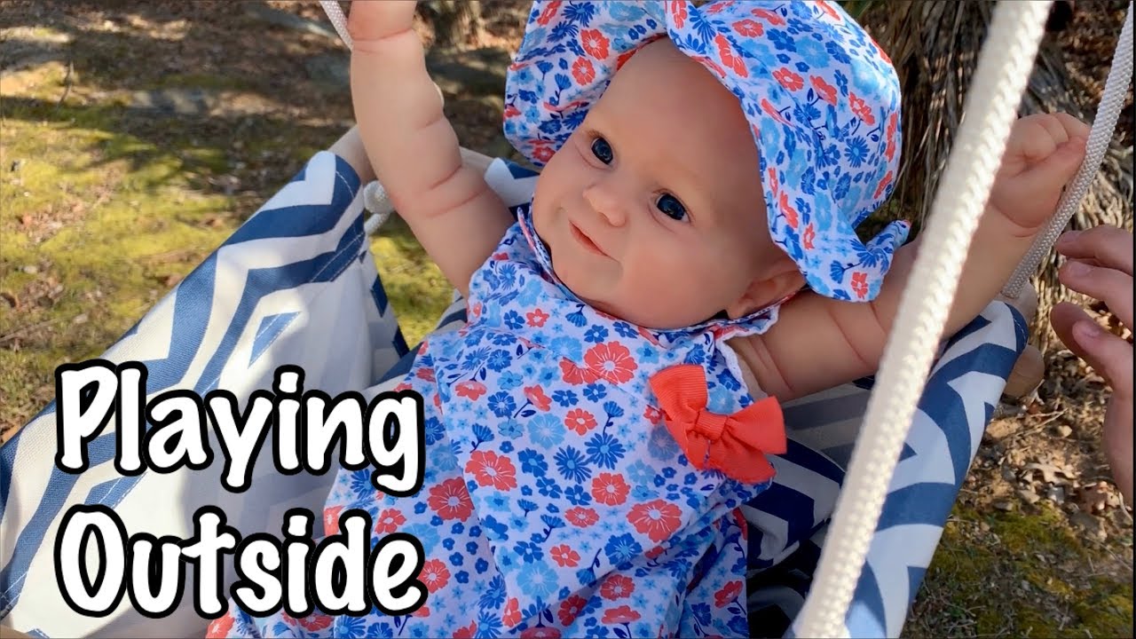 Reborn role play| playing with the babies outside morning routine reborn doll channel