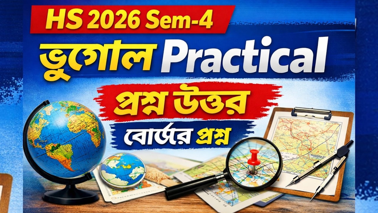 উচ্চ মাধ্যমিক ব্যবহারিক ভূগোল কাউন্সিলের প্রশ্ন উত্তর ২০২৬ | 12 Class geography pract question sem4