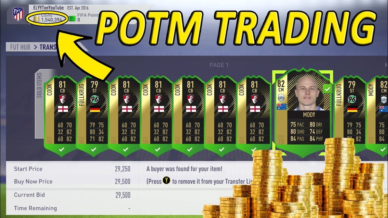 FIFA 18 EASY POTM TRADING TIPS | TRADING TO GLORY #45 | FIFA 18 ULTIMATE TEAM