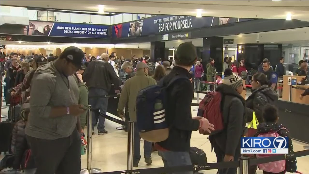 VIDEO: Dozens of flights delayed on busy travel day at Sea-Tac