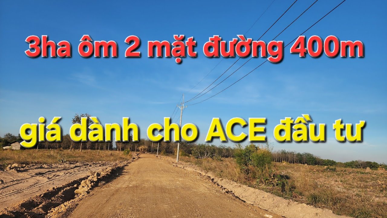 3ha ôm 2 mặt đường giá dành cho ACE đầu tư. Cách trung tâm chỉ 2,5km