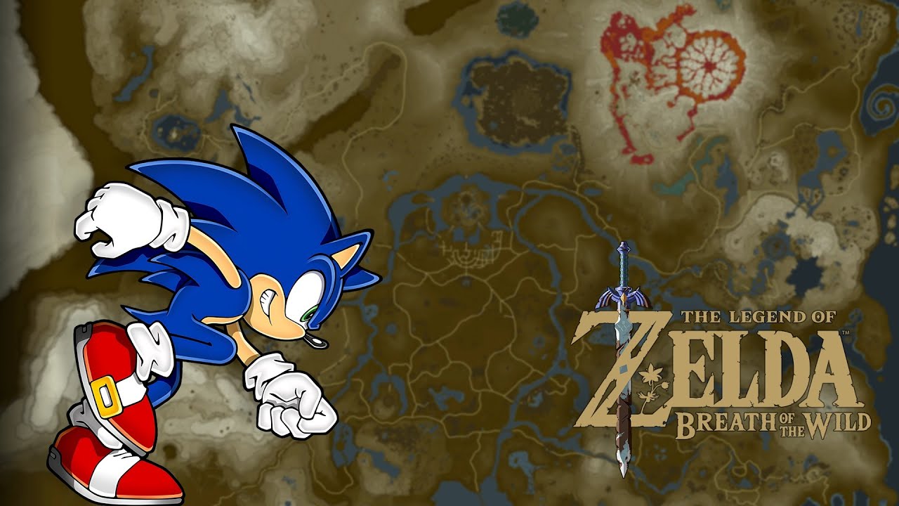 Sonic crossing the ENTIRE BOTW Hyrule in 5 minutes
