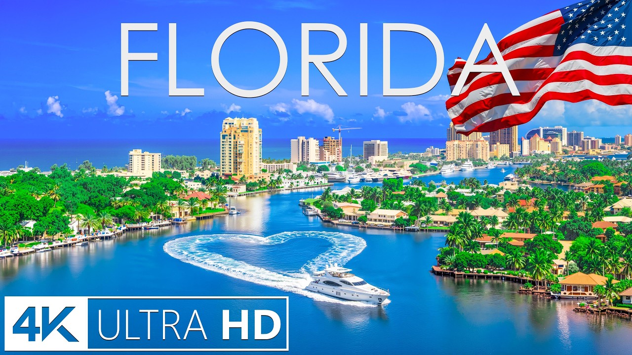 [4K] Florida 🇺🇸 Miami Coastline, Sapphire Atlantic & Endless Sunshine State Radiance