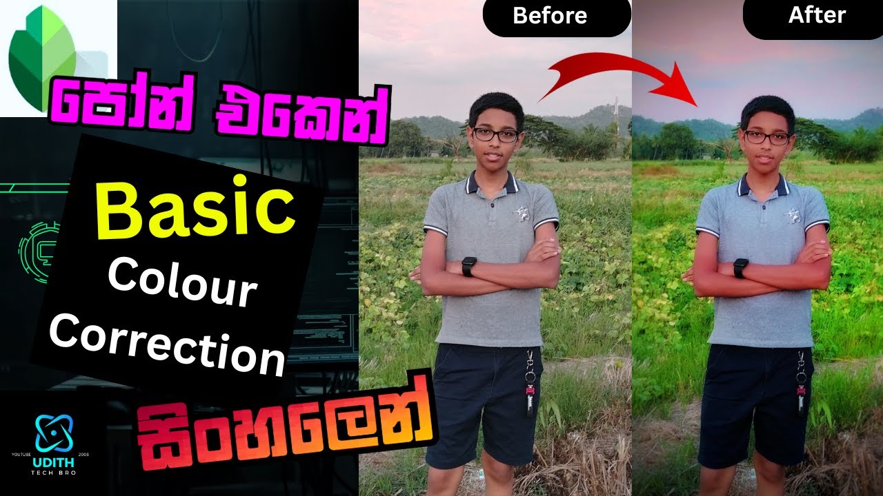 Snapseed Basic colour grading | Photo colour grading from the phone | Snapseed (Sinhala)