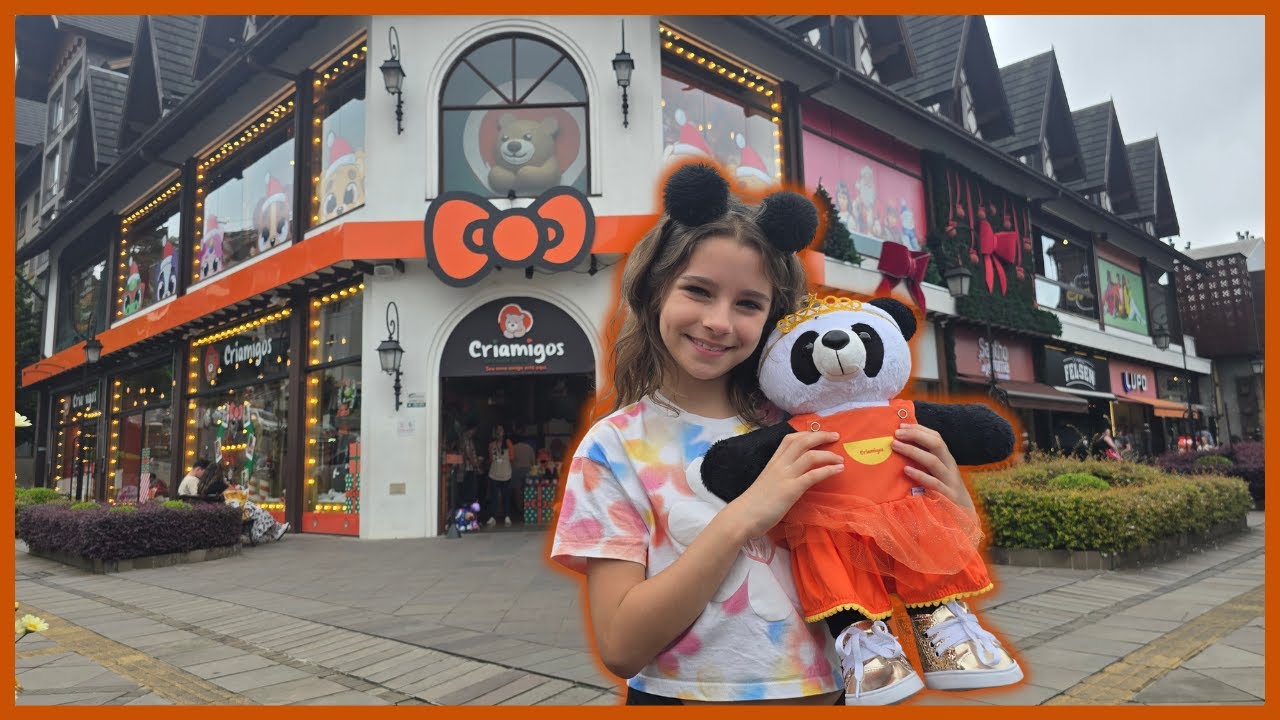 BABI NO CRIAMIGOS DE GRAMADO - Ela montou uma pandinha de pelúcia!