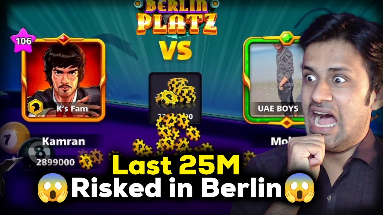 He Put His LAST 25M Coins on Berlin 😱 You Won’t Believe the Ending | 8 Ball Pool