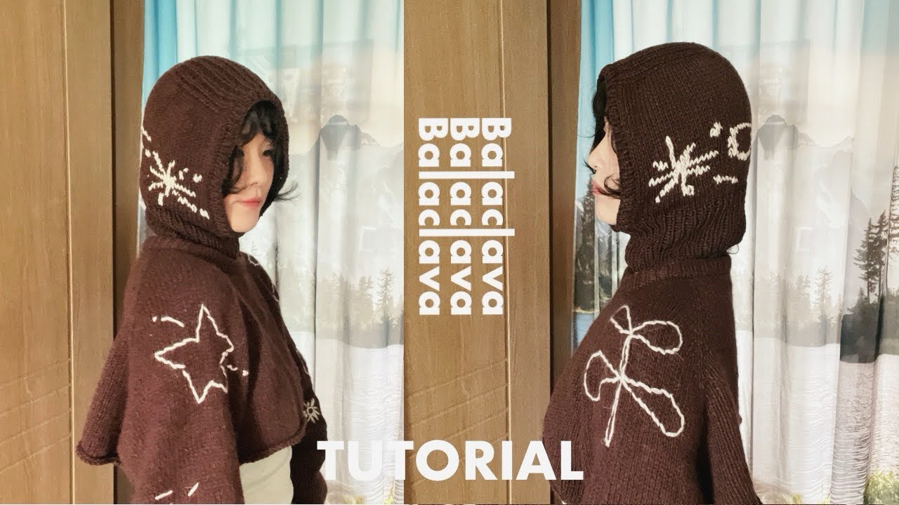 Tutorial | 내 얼굴에 맞는 바라클라바 & 보호 바라케이프에 사용된 뜨개 기법🤎