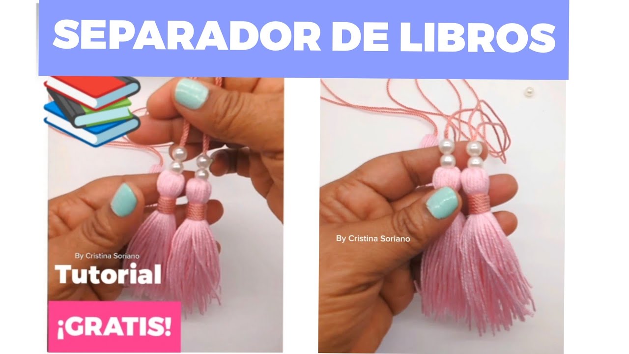 SEPARADOR DE LIBROS DE BORLAS !! 📚 😍 Un toque &uacute;nico y original.
