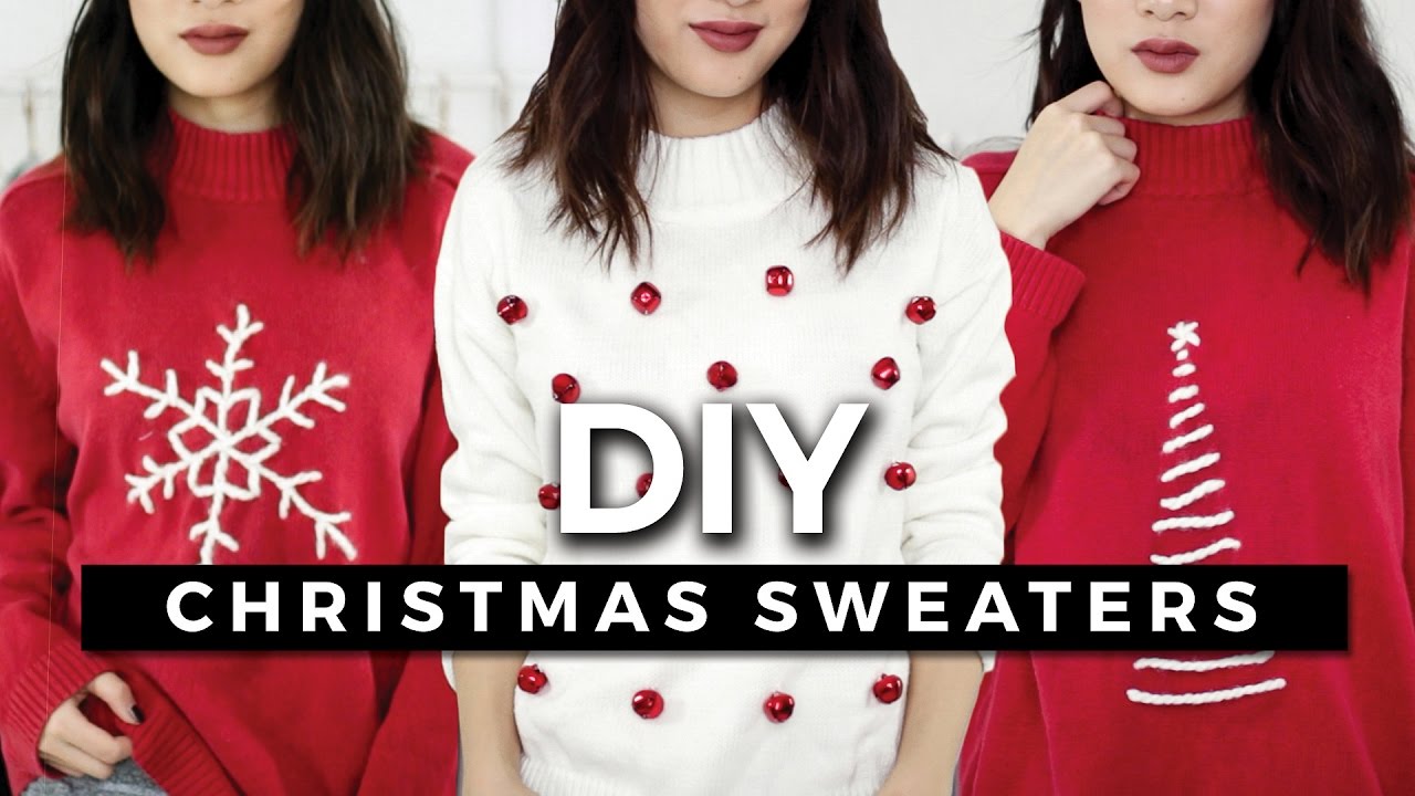 DIY Ugly Christmas Sweaters! Easy & Minimal! + GIVEAWAY!