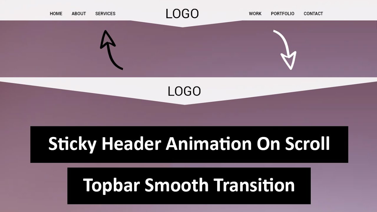 Sticky Header With Smooth Transition On Scroll Using HTML, CSS & JQUERY