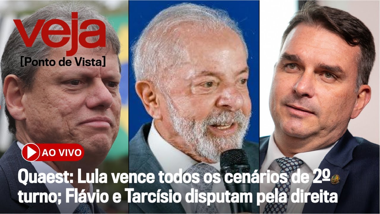 AO VIVO: Quaest: Lula vence todos os cenários de 2º turno; Flávio e Tarcísio disputam pela direita