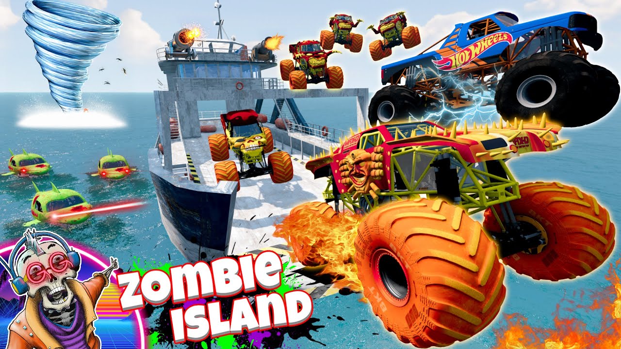 Monster Jam Zombie Island Compilation #38 | Racing, Freestyle, and High Speed Jumps