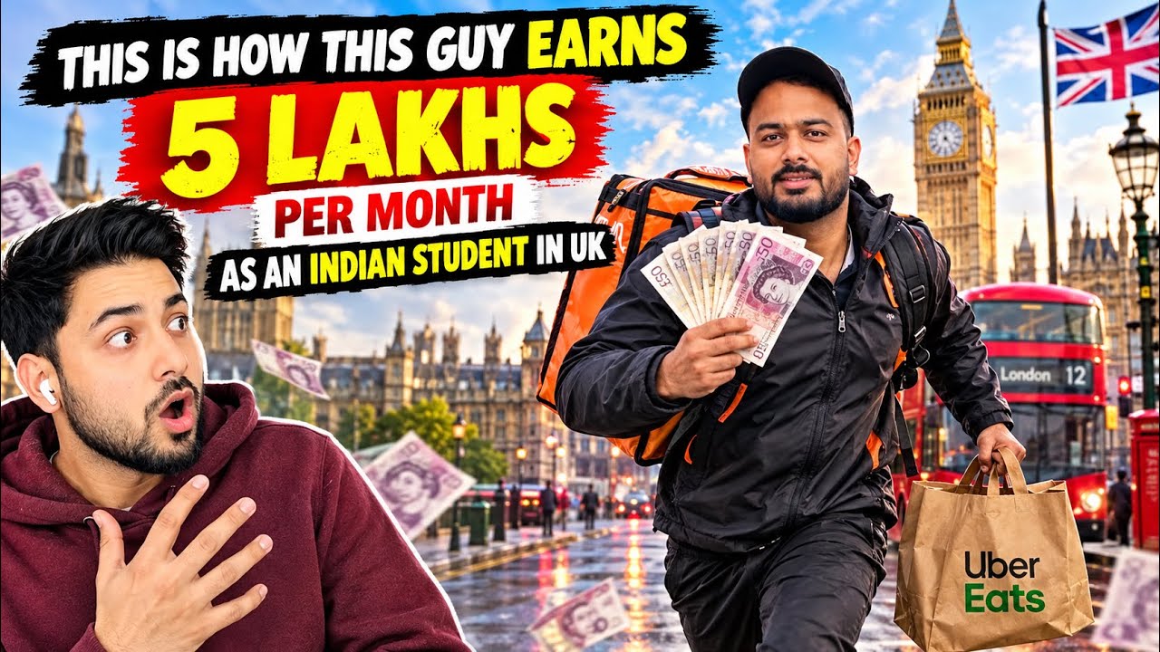 This is how he earns 5lakhs per month as an Indian student in UK 🇬🇧 | Tricks exposed & a road trip