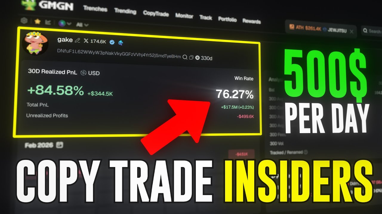 How to Use GMGN To Make 500$ PER DAY (COPY TRADE INSIDERS)