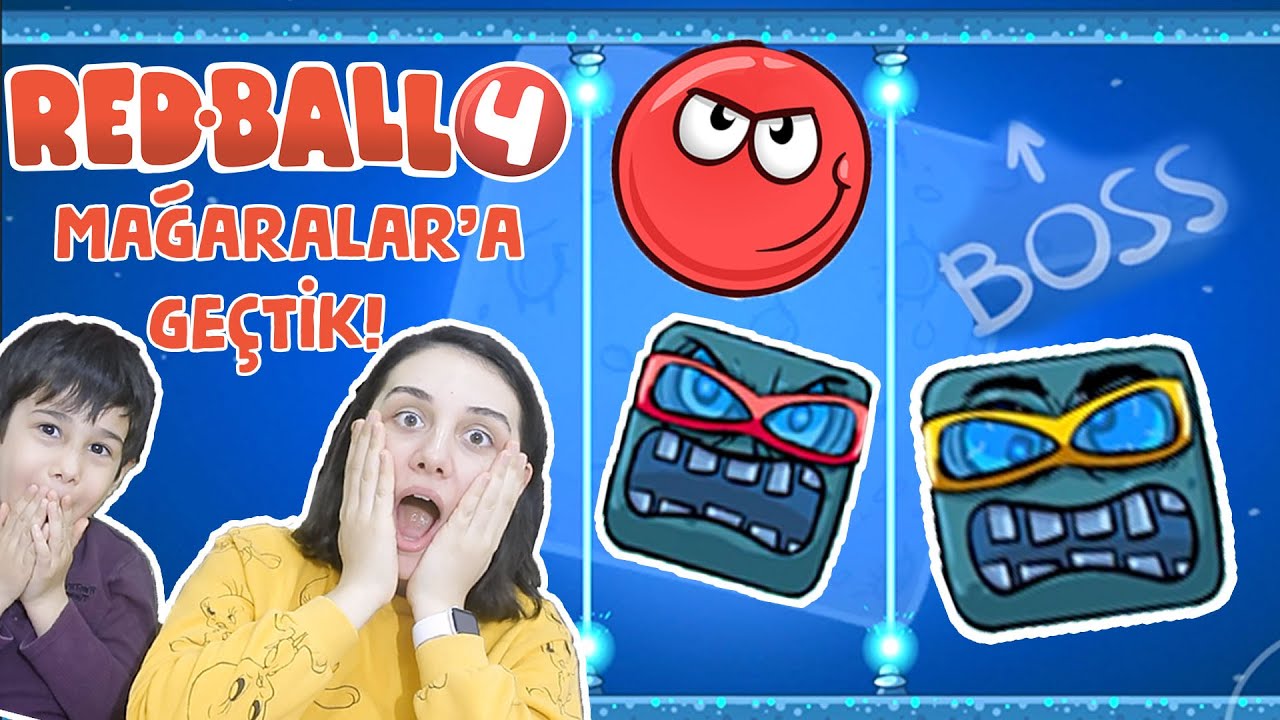 RED BALL 4 LAZERLİ BOSS GELDİ! AY SAVAŞI TAMAMLANDI! MAĞARALAR KİLİDİ AÇILDI! (56-61 Level)