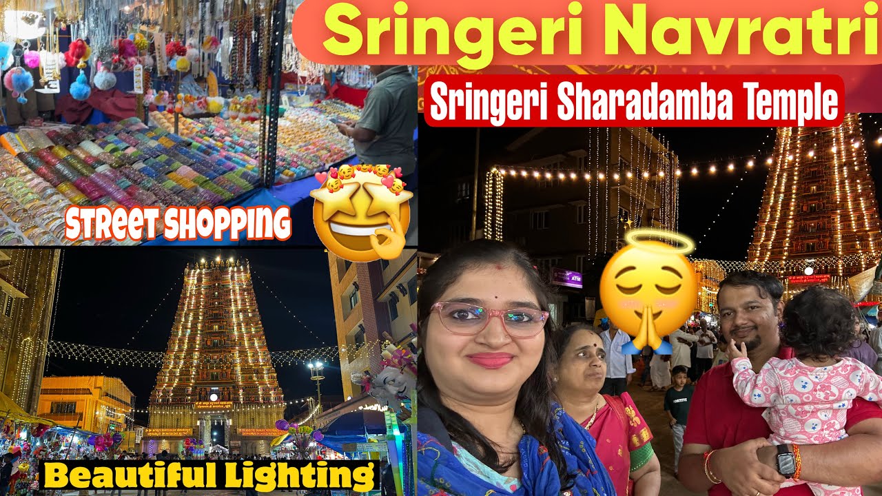 Sringeri Sharadamba Temple during Navratri is a Vibe🔥| Navratri Special| Street Shopping🤩