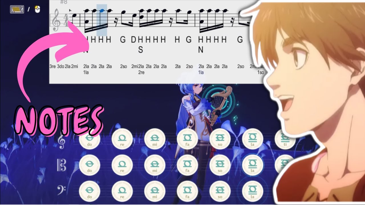 Akuma no Ko - Attack on Titan The Final Season Part 2 ED | Genshin Impact Lyre | Tutorial 原神樂譜