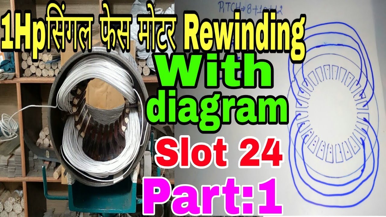Submersible motor rewinding Single Fase 1Hp