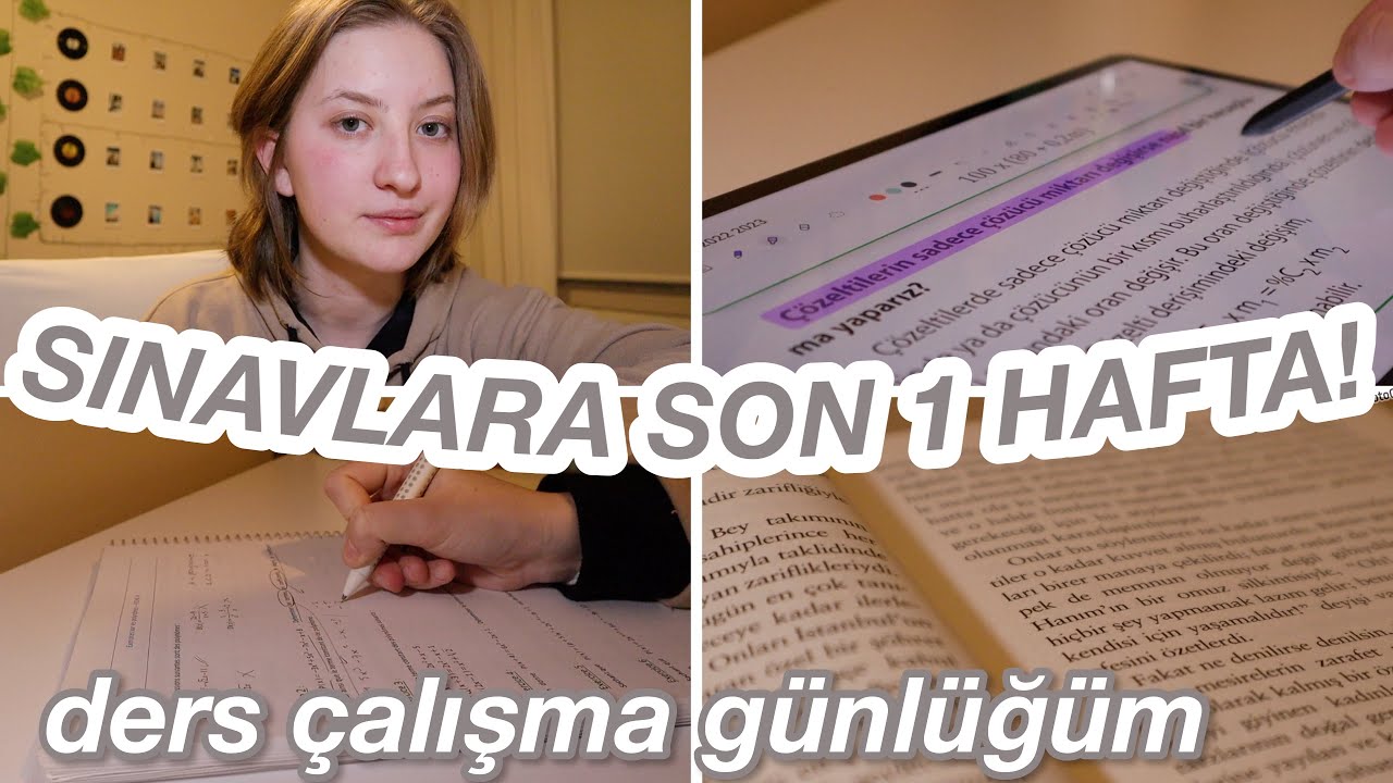 DERS ÇALIŞMA GÜNLÜĞÜM🫡 | SINAVLARA SON 1 HAFTA...