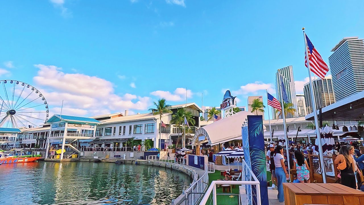 Bayside Marketplace 2024 Complete Walkthrough in 4K - Miami, Florida
