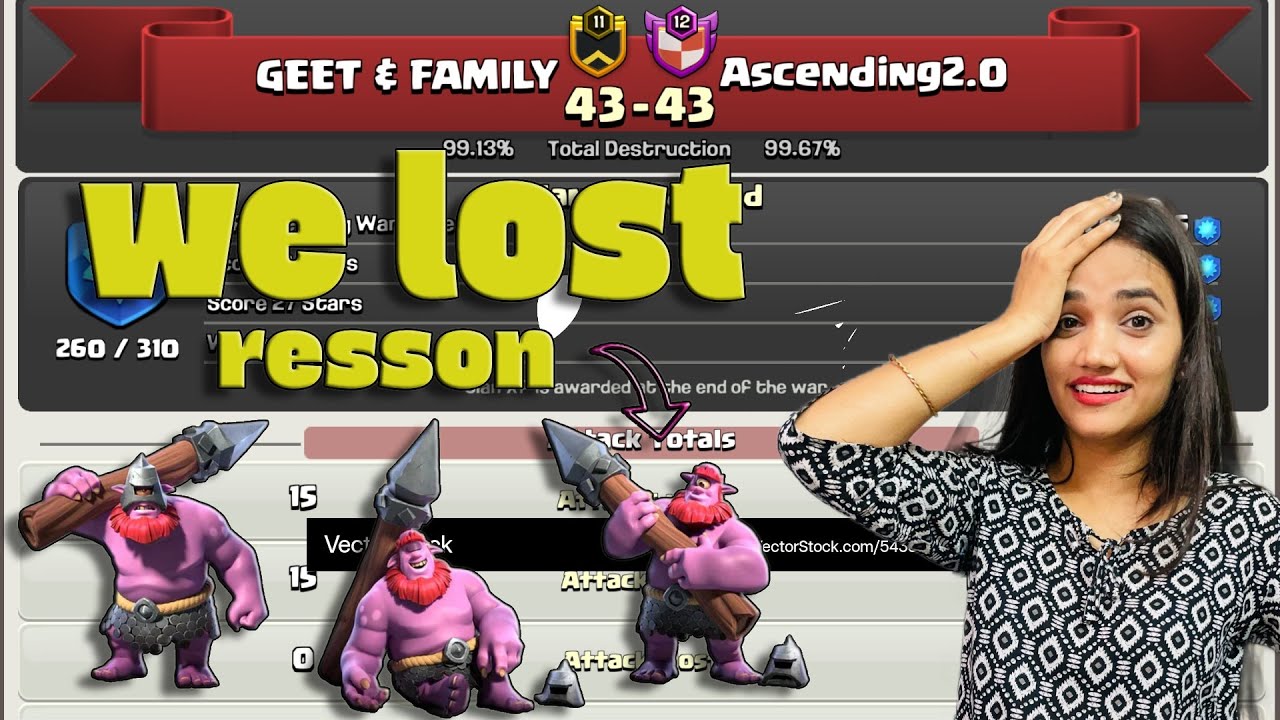 WE LOST THIS WAR ....?BECAUSE OF ! #clashofclans #cwl #gaming #warattack #coc #geetgameing