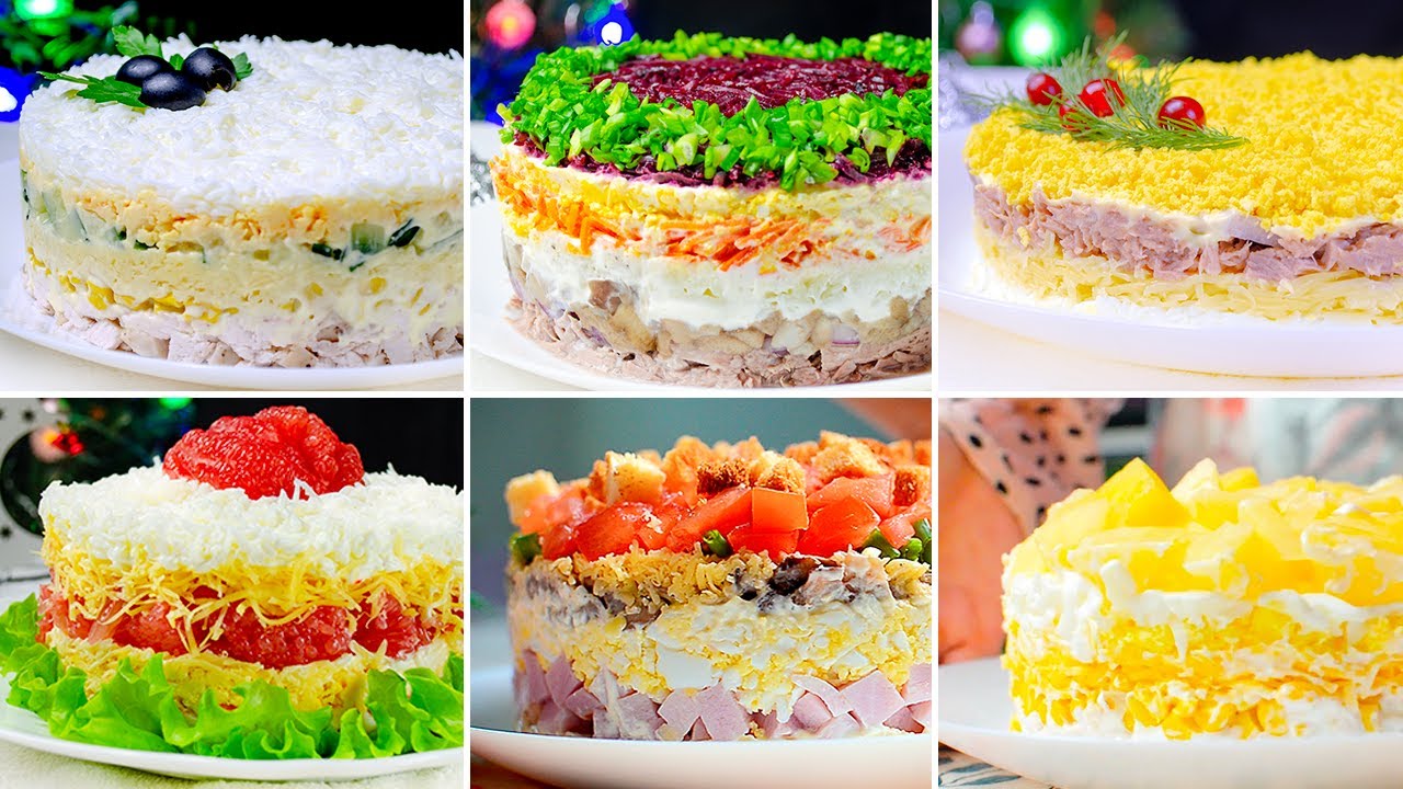 ТОП САЛАТОВ НА ПРАЗДНИЧНЫЙ СТОЛ! Вкуснейшие и красивейшие салаты которые порадуют ваших гостей!