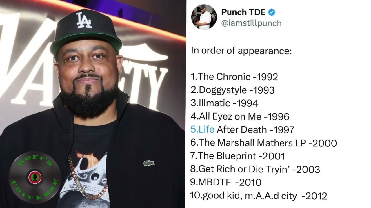 Punch TDE List His Top 10 Hip Hop Albums