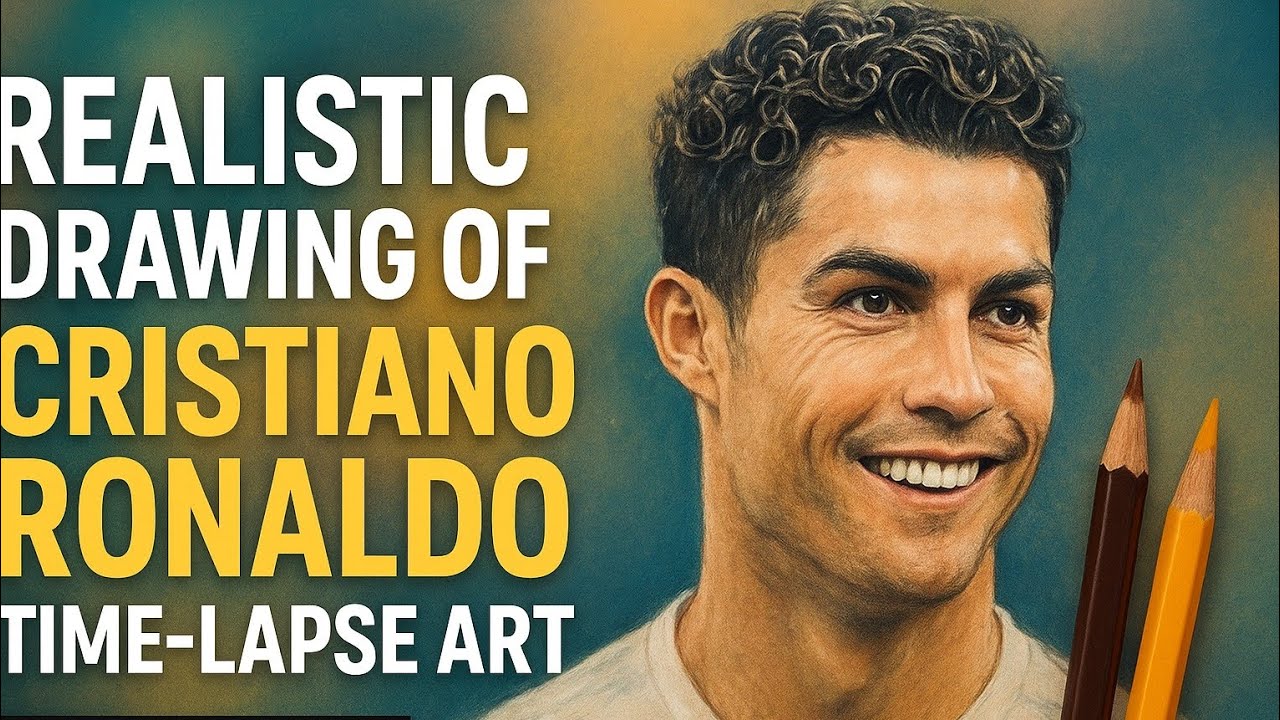 “Unbelievable Realistic Drawing of Cristiano Ronaldo | Time-lapse Art ✍️🔥”