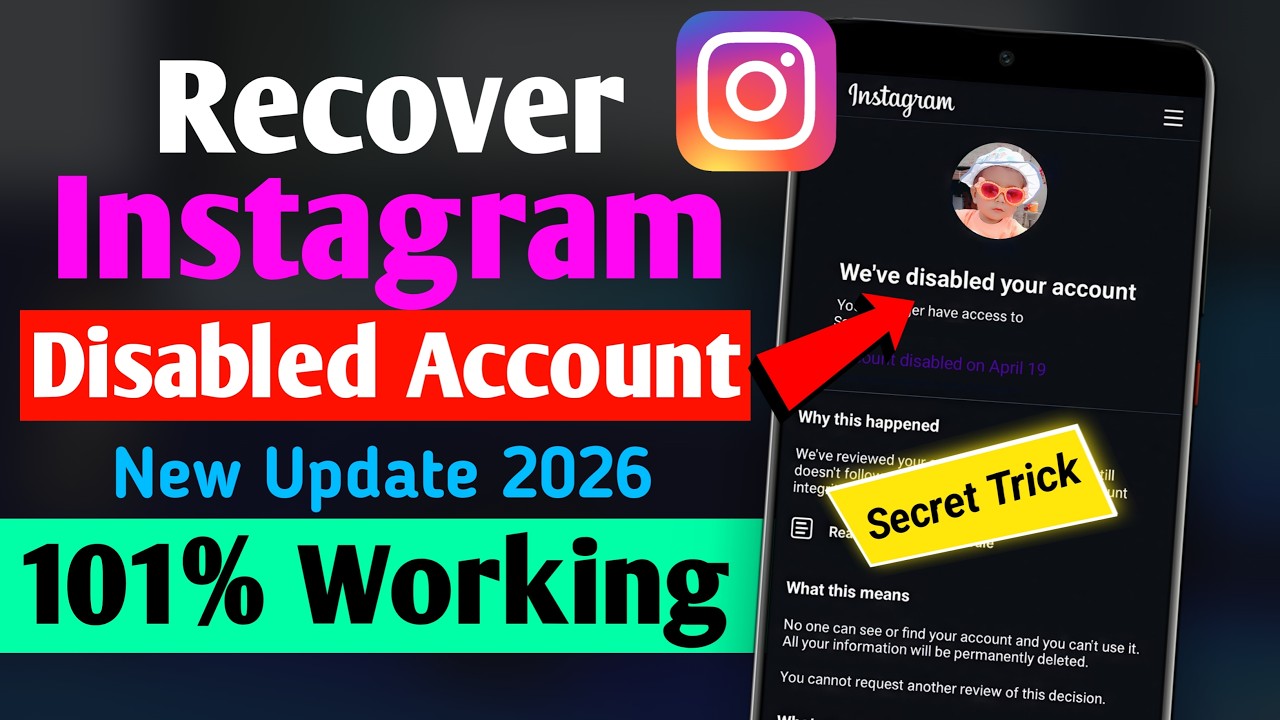 Instagram Disabled Account Recovery (2026) | How To Recover Disabled Instagram Account