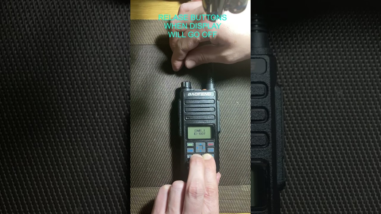 BAOFENG DR-1801 UV FACTORY RESET HARD RESET