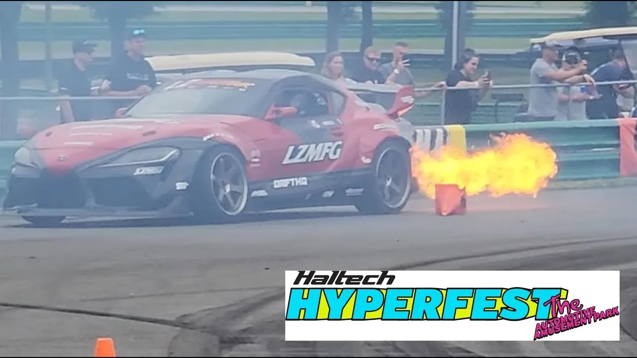 Adam LZ tearing up the Skid Pad - Haltech HyperFest 2023 - VIR