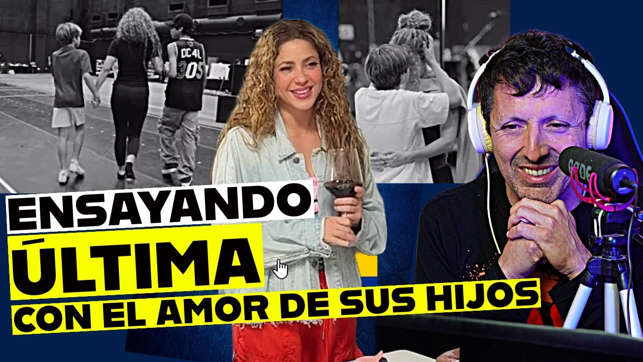 SHAKIRA ENSAYA LA ÚLTIMA CANCIÓN QUE LE COMPUSO A PIQUÉ mientras sus hijos la miman | REACCIÓN