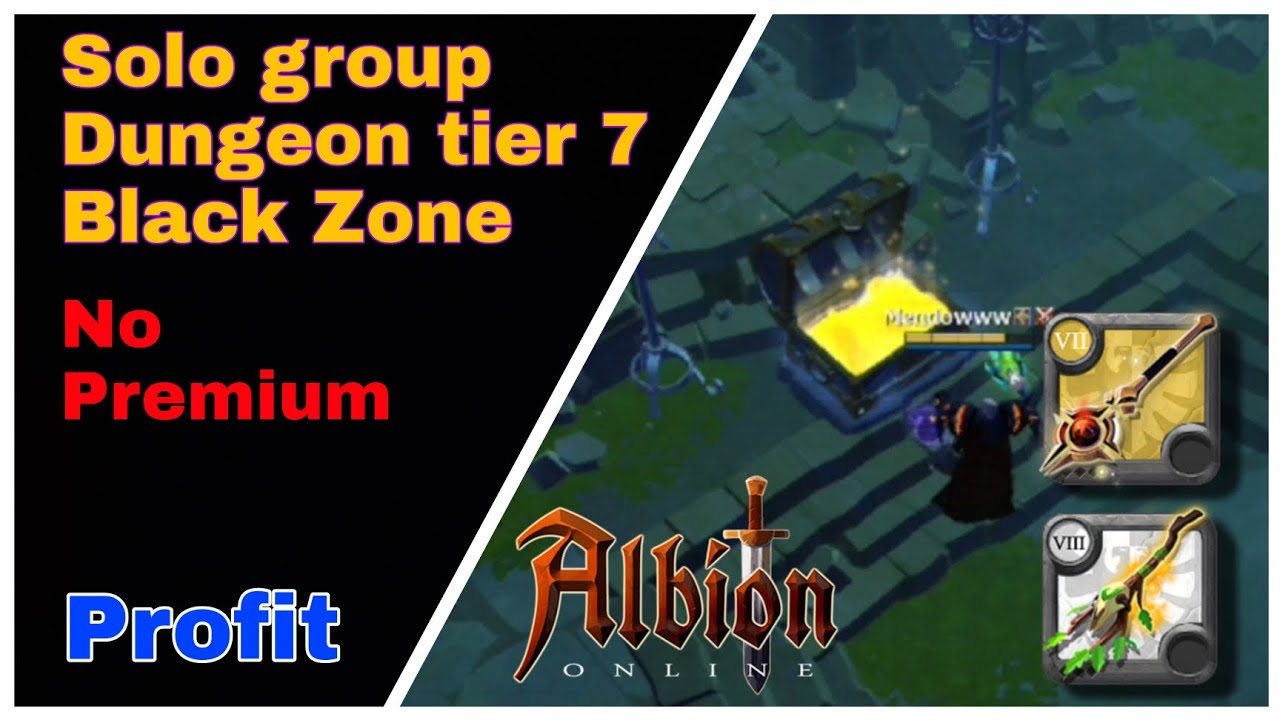 Albion online mobile - Solo group dungeon tier 7 Black Zone easy profit