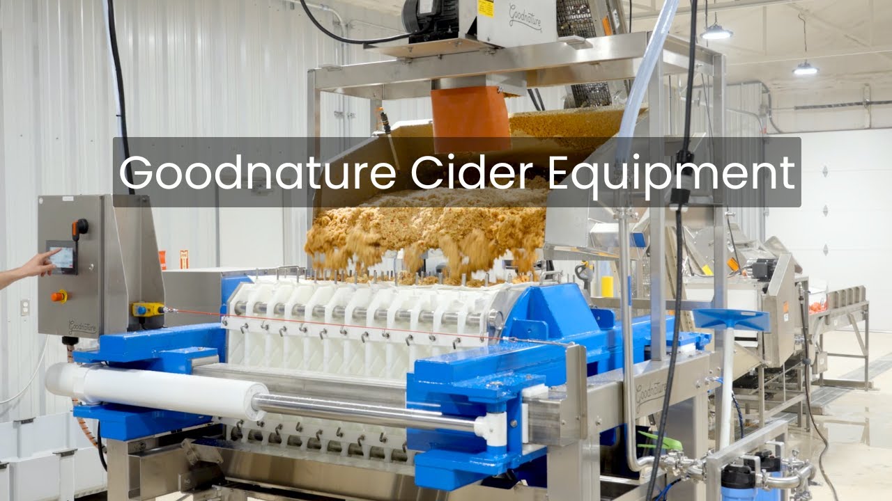 Коммерческое оборудование Goodnature для сидра на заводе Round Mountain Cider Mill — Goodnature M...
