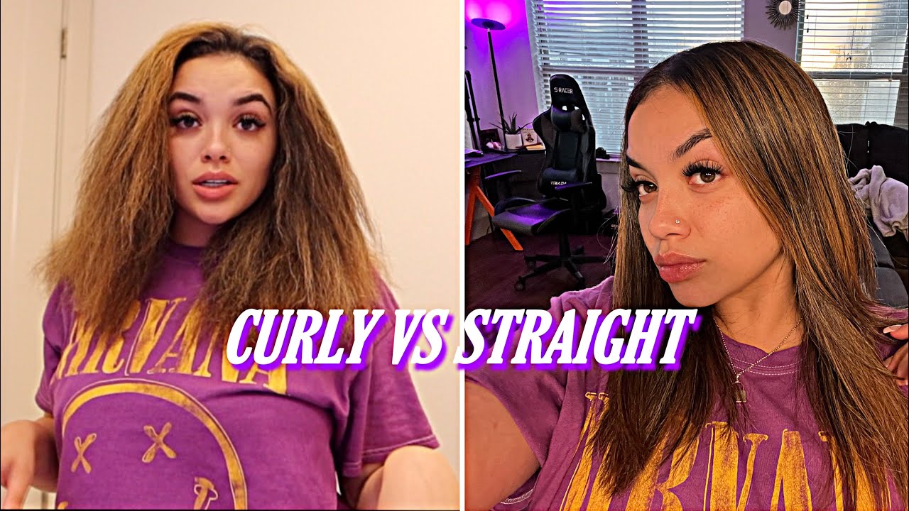 LAINA G| CURLY VS STRAIGHT