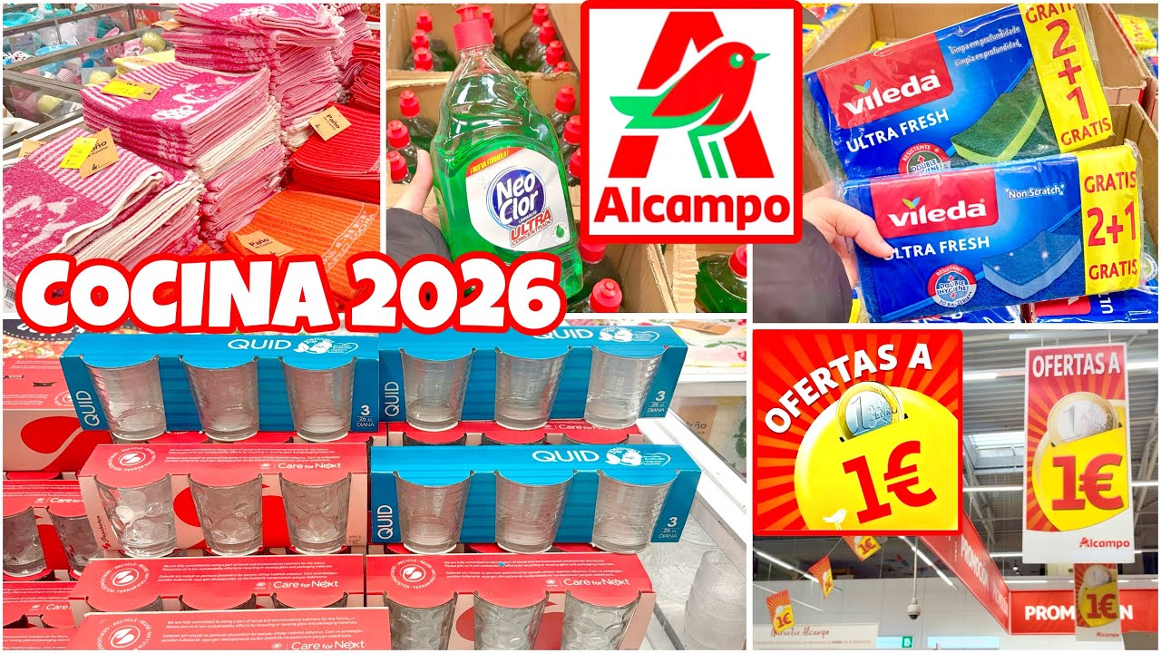 ALCAMPO TODO 1&euro; 🛒❤️‼️ COCINA Y DECORACI&Oacute;N / BAZAR ALCAMPO ESTA SEMANA/ Alcampo ofertas hoy 2026