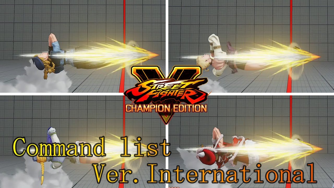 【STREET FIGHTER V】CAMMY_Command list 《Ver.International》