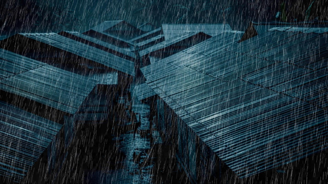 No Ads Rain Sounds for Sleeping - ASMR Brutal Heavy Rain on Tin Roof for Deep Night Sleep