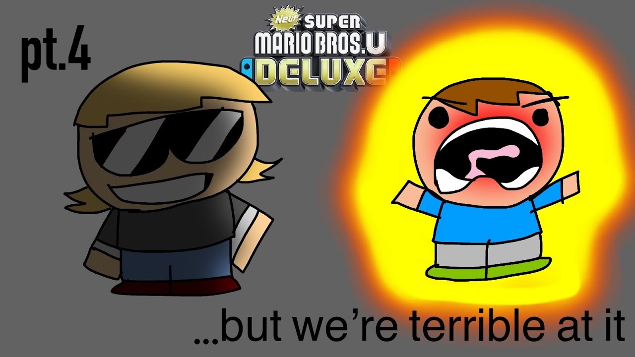Speedrunning MarioBros U but we’re terrible at it. 4